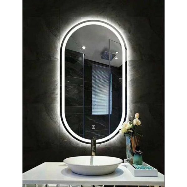 مرايا 60×80 سم أبيض وفضي 07